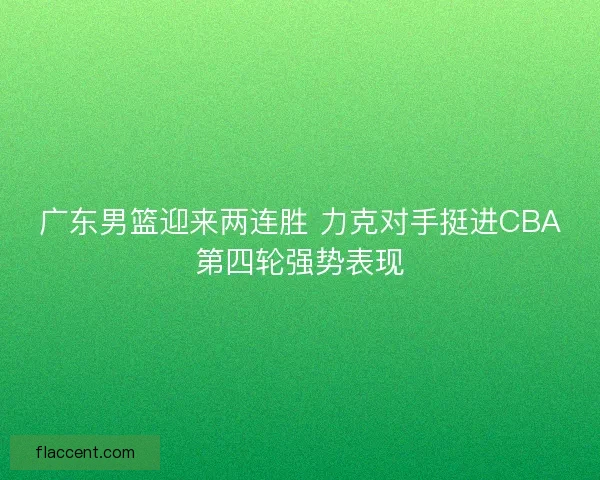 广东男篮迎来两连胜 力克对手挺进CBA第四轮强势表现 广东男篮迎来两连胜 力克对手挺进CBA第四轮强势表现